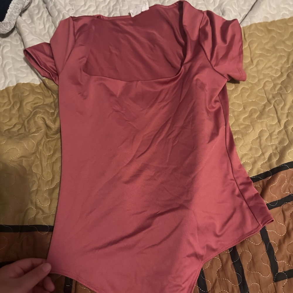 Fitted Pink Cap Sleeve Bodysuit